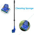 5 in 1 Aquarium/Fish Tank Cleaning Kit/Tool - Algae Scraper, Fish Net, Sponge, Plant Fork, Gravel Rake - Adjustable