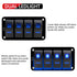 FXC Rocker Switch Aluminum Panel, 4 Gang Toggle Switches Dash, 5 Pin ON/Off, 2 LED Backlit for Boat Car Marine Blue