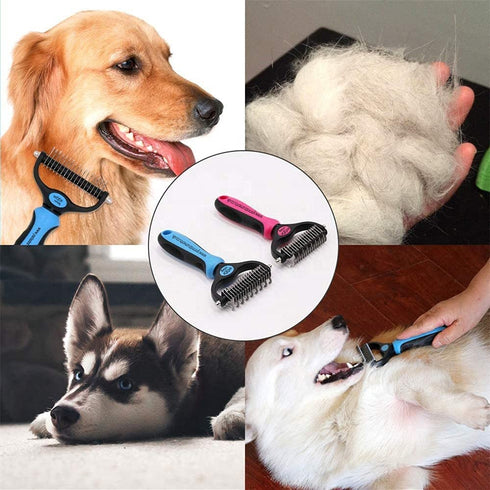 YNR Pet Cat Dog Horses Hair Fur Shedding Trimmer Grooming Dematting Rake Deshedding Comb Brush Tool Kit