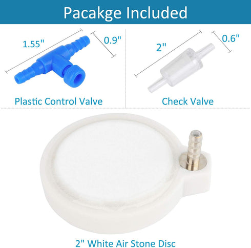 Pawfly 2 Inch Air Stone Disc Aerator Bubble Diffuser for Small Aquarium Fish Tank Bowl