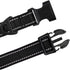 TagME Dog Collars - Adjustable Reflective Nylon Pet Collar with Quick Release Buckle for Medium Dogs, Black, 1.0" Width