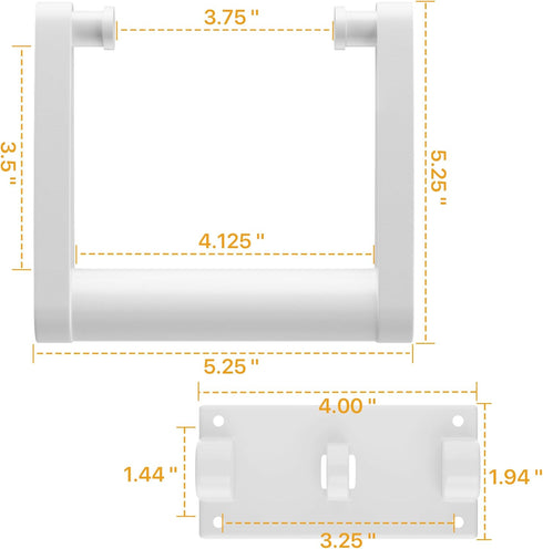 LBB-Parts White Plastic Igloo Cooler Replacement Handles,Igloo 90-100 Quart Cooler Handle,Cooler Replacement Handles kit