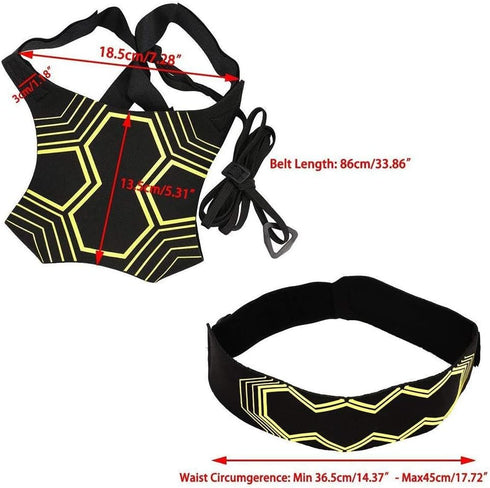 Soccer/Volleyball/Rugby Trainer, Football Kick Trainer, Adjustable Practice Belt for Kids and Adults Fits Ball Size 3,