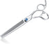 JASON 7" 50 Teeth Thinning Dog Grooming Scissor, Ergonomic Blender Shears Kit with Offset Handle and Jewelled Screw
