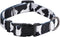 Rhea Rose Cow Print Dog Collar, Animal Pattern in White and Black for Large Dogs