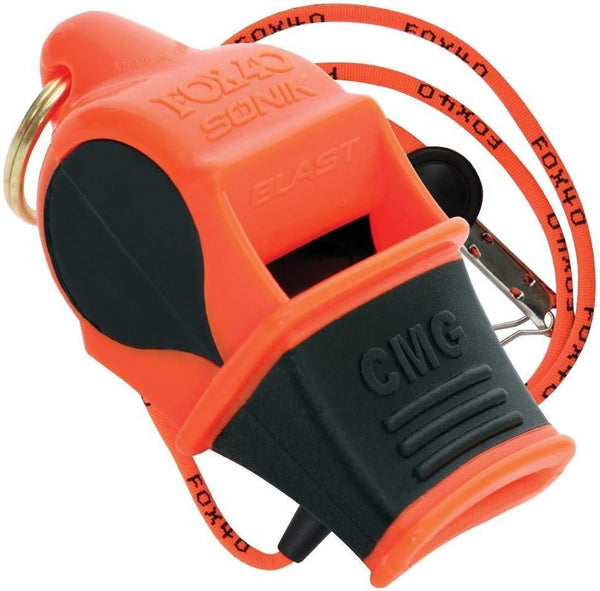 Fox 40 Sonik Blast Whistle, Orange Black