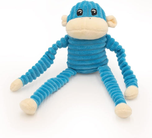 ZippyPaws Spencer The Crinkle Monkey, Colorful Plush Dog Toy with Squeakers for Aggressive Chewers