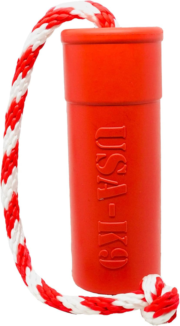 SodaPup USA-K9 Firecracker – Durable Dog Tug Toy & Floating Training Dummy Made in USA from Non-Toxic Natural Rubber