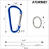 STURME 2" Aluminum D Ring Carabiners, Small Keychain Clip Set, Durable Improved 24 PCS