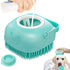 Pet Dog Bath Brush, Gentle Soap Dispenser for Massaging Bath Grooming, Soft Silicone (Blue)