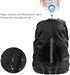 LAMA 2pcs Waterproof Rain Cover for Backpack, Reflective Rainproof Protector for Anti-dust and Anti-Theft M 26L-40L Black