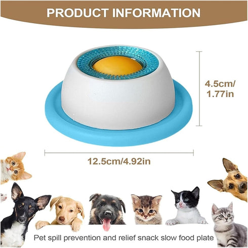 IKBKYCMYH Yogurt Licking Plate -Spill Slow Feeder for Dogs and Cats - Interactive Snack Bowl and Teasing Bite