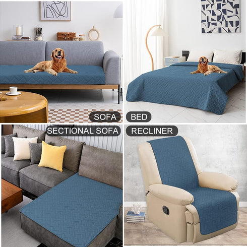 fuguitex Waterproof Dog Bed Cover, Anti-Slip Cat Mat, Pet Pad Blanket for Sofa Chair Recliner Bed Furniture