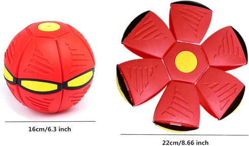alfyng 2 Pack Pet Toys, Dog Flying Saucer Ball, Interactive Magic Ball for Outdoor Sports (Red + Blue)