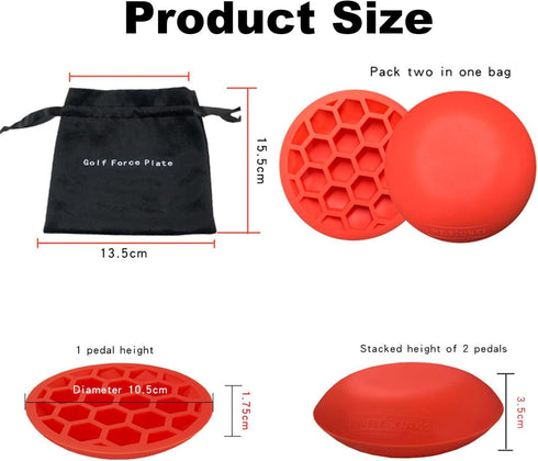 Golf Physical Strength Pad Force Plate - Rubber Exerciser Step Pad for Improved Golf Game & Training Aid