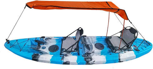 Zyyini Kayak Sun Shade Canopy with Storage Bag for Inflatable Boat, Foldable Easy to Install Portable Awnin