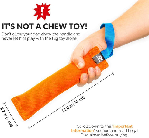 K9 Dog Bite Tug Toy, Durable Tear-Resistant French Linen, Perfect for Tug of War, Fetch & Puppy Training for Medium to