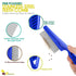6 Pack Flea Lice Comb, Stainless Steel Dog Cat Grooming Combs, 2-in-1 Double Sided Tear Stain Remover for Pets