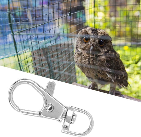 Pssopp 12Pcs Metal Hook Clip for Pet Birds Cage, Iron Anti-Escape Door Buckle Lock Claw Snap Hook