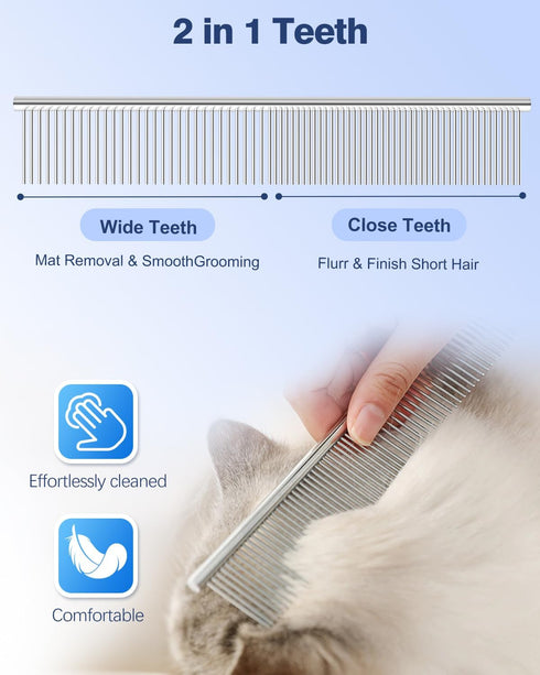 Furry Grooming Scissors Set, 5CR 6 in 1 Dog Grooming Scissors with Safety Round Heads for Dogs and Cats