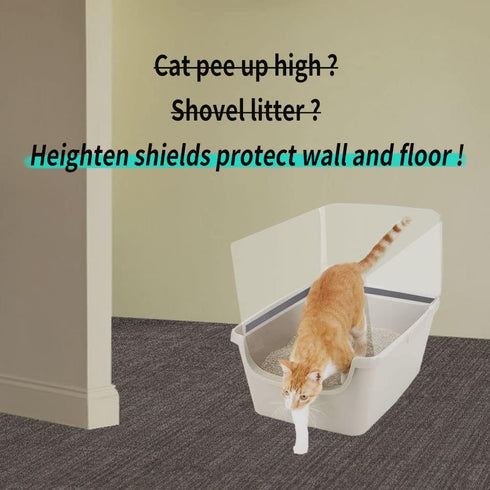 Oncpcare 6 Pack Cat Litter Box Pee Shields, High Side Open Top Kitty Litter Pan Shield, Keep Litter in The Pan