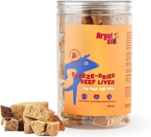 Freeze-Dried Single Ingredient Dog Treats, Beef Liver, Chicken Breast, Fish, Egg Yolk, Strawberry Yogurt