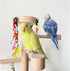 Wood Bird Playground Tabletop Parrots Playgyms Conures Play Stands Perches Prakeets Chewing Climbing Toy Playpen