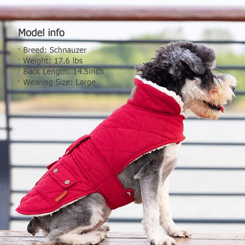 KYEESE Dog Coat, Soft Pet Sweater for Cold Weather, Waterproof Winter Jacket with Leash Hole for Small Dogs