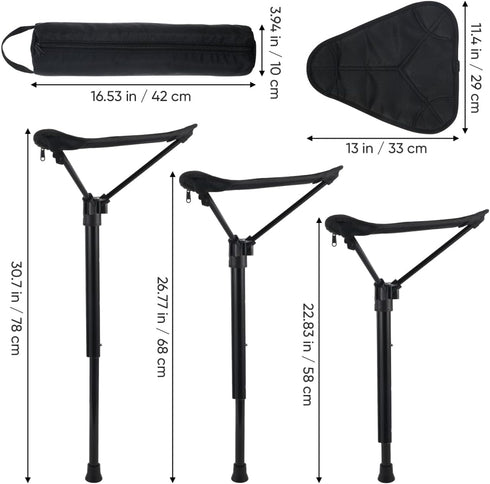 3 600D Portable Folding Chair: Gear Height Adjustable Camping Stool - Lightweight Aluminum & Nylon Collapsible Stool
