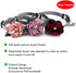 XS Female Dog Collar, Detachable Flower Cat Collar for Girl Cats with Bell Pearl Pistil Green Leaf, Soft Nylon, Red