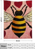 PALNKART Cozy 40x50in Bee Hearts Warm Decorative Blanket for Sofa Bed Travel Camping Chair, Soft Flannel Fabric, All