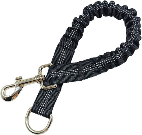 Short Dog Leash Extender, 18 in Bungee Shock Absorbing Nylon Leash for Medium Large Dogs Walking Training