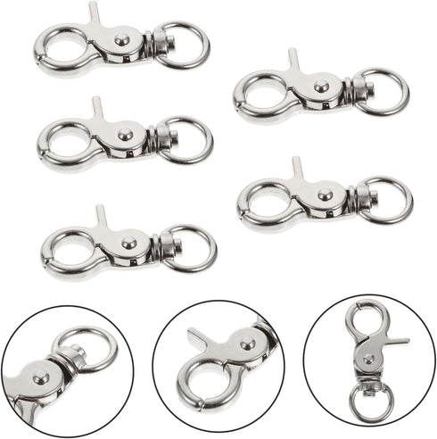 Ipetboom 5pcs Heavy Duty Birdcage Lock Metal Snaps, Spring Hook Clip for Bird Cage Door Accessories