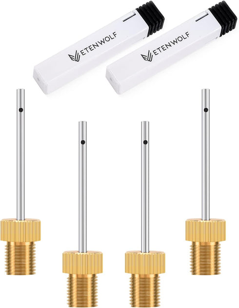 ETENWOLF Brass Ball Pump Needles with Storage Case, No Break Heavy Duty