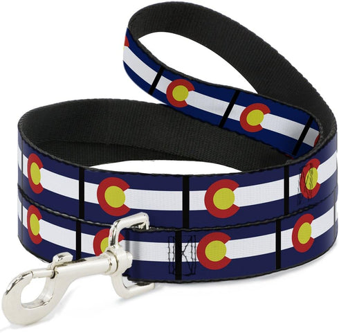 Dog Leash Colorado Flags, 4 Feet Long, 1.5 Inch Wide