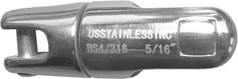 US Stainless Steel 316 Anchor Swivel Connector, 5/16" or 8mm Marine Grade