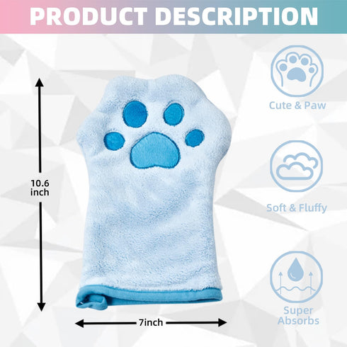 Grooming Towel for Drying Pets – Ultra Absorbent Dog Towel with Embroidered Microfiber Design, Ideal for Small Dogs and Cats, Machine Washable