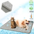 Washable Dog Cooling Mat, Ice Silk Self Cooling Pad Blanket for Indoor & Outdoor Car Seats, Light Grey (40x28 in)