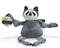 HuggleHounds Knottie Plush Dog Toy, Squeaky Stuffed Animal for Small, Medium & Large Dogs, Reggie Racoon, Large