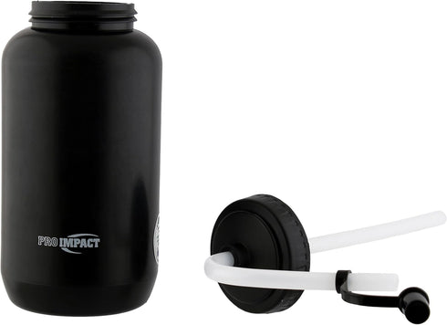 Pro Impact Squeezable Water Bottle, Bendable Long Straw, LDPE BPA Free Plastic, 35.5 Oz Hydration
