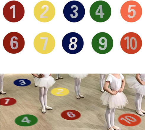 KaiYeA 10pcs Spot Markers Numbered Floor Dots Markers Flat Disc Markers Speed Agility Skill Training Mat Landmark Mat