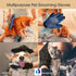Pet Grooming Gloves, Cat Brushes for Gentle Shedding, Efficient Hair Remover Mittens for Dogs & Cats (Blue)