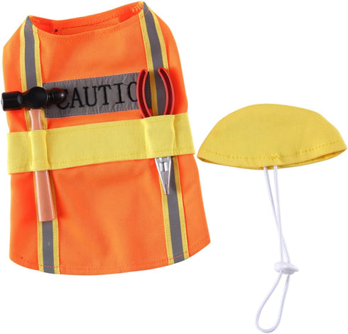 Engineer Appearance Dog Costume for Festivals, Adorable Wear-Resistant Puppy Clothes for Parties, Unique Pet Apparel