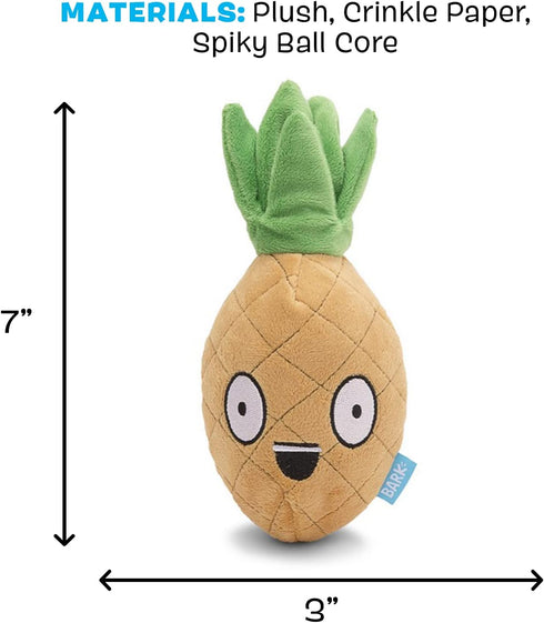 Barkbox 2 in 1 Interactive Plush Dog Toy - Rip and Reveal for Small Dogs - Penny The Pineapple