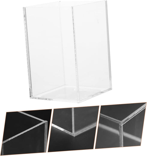Transparent Betta Tank Aquarium Fish Tank Decor, Glass Hydroponic Fish Tank for Betta Fish
