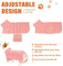 Dog Robe - Fast Drying Towel - Microfiber Super Absorbent Pet Bathrobe, Adjustable Collar & Belly Strap (Pink