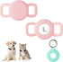 PuppyDoggy 2 Pack Airtag Holder for Collar, Waterproof Silicone Tracker Case, Anti-Lost & 1 Pack AirTag Keychain Holder