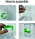 Seneme Automatic Bird Water Dispenser for Cage - 2 Pack Clear Food Feeder with Plastic Fruit Vegetable Feeder