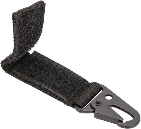 IronSeals 4 Pack Nylon Webbing Keychain, Tactical Molle Gear Key Ring with Metal Hook and Backpack Clasp