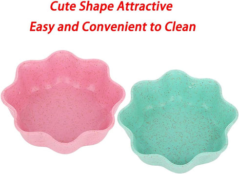 3 Pcs Hamster Food Bowl, Cute Shape Dish for Hamster, Rat, Mice, and Other Small Animals (Pink, Green, Blue)